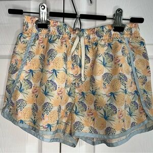 Girls Carters Pineapple Print Shorts Size 12 12A Tropical Summer Shorts
